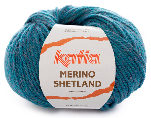 KATIA Merino Shetland Fb 106 -Grünblau/Mehrfarbig -